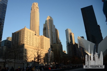 10C Federal Office Building, 30 Park Place, Woolworth Building, Barclay Tower, New York By Gehry, The Oculus, Millenium Hilton Late Afternoon